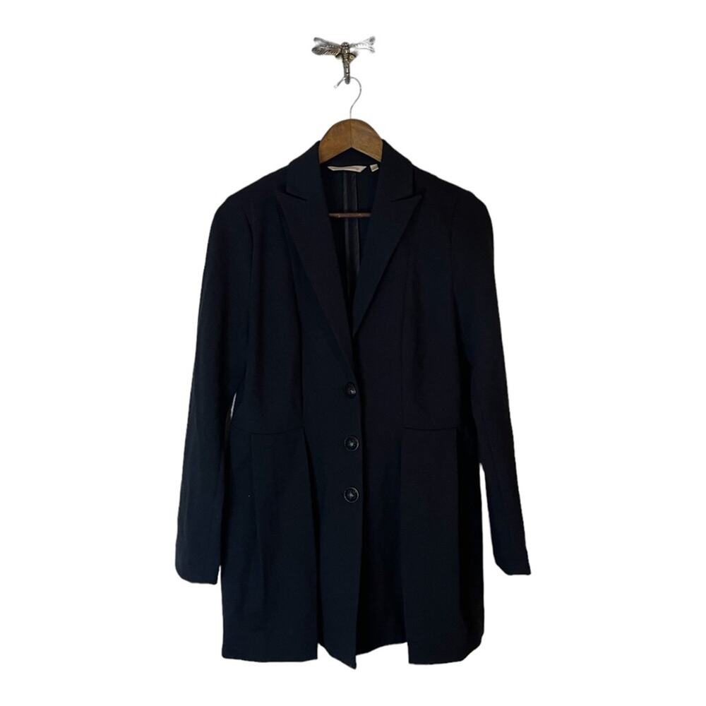 Soft Surroundings Black Button Front Blazer Women's Size Small